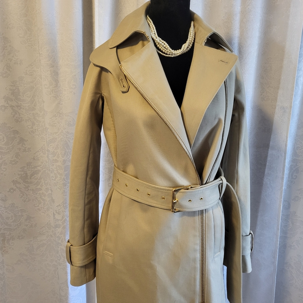 J. Crew Classic, Luxury, Women Trench Coat, Size 00, Vintage Khaki, Fall - Picture 10 of 16